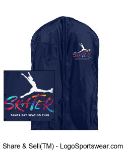Tampa Bay Skating Club Navy Garment Bag Design Zoom