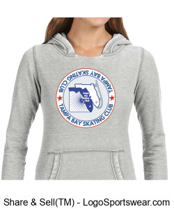 J. America Ladies Vintage Zen Hooded Fleece Design Zoom